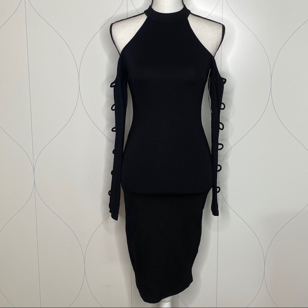 NWT Charlotte Russe mock neck cold shoulder dress